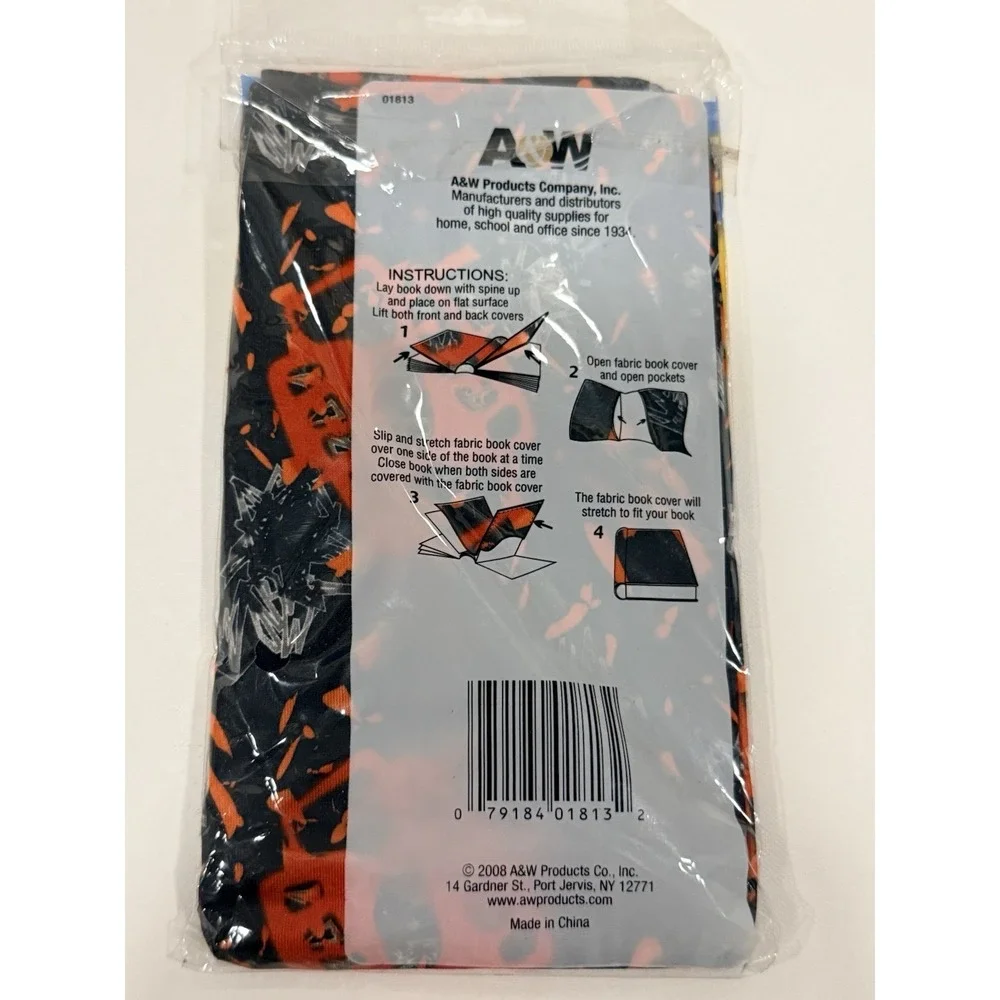 Book Covers Stretch Fabric Adjustable School Textbook Protector Red Graphic
